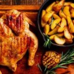 Курица-гриль с овощами и пряными травами