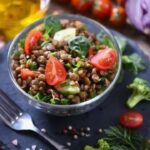 Рецепт салата из чечевицы с зеленью